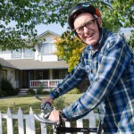 Frank on his bicycle